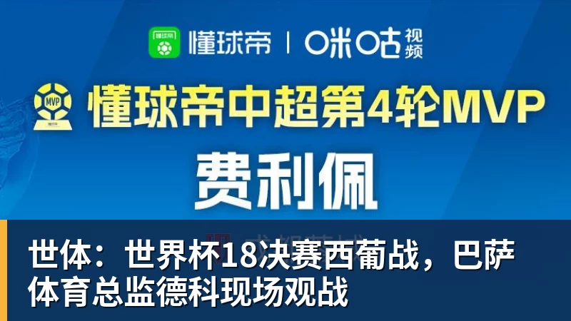 世体:世界杯18决赛西葡战,巴萨体育总监德科现场观战