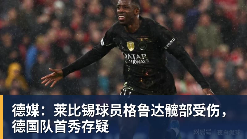 德媒:莱比锡球员格鲁达髋部受伤,德国队首秀存疑